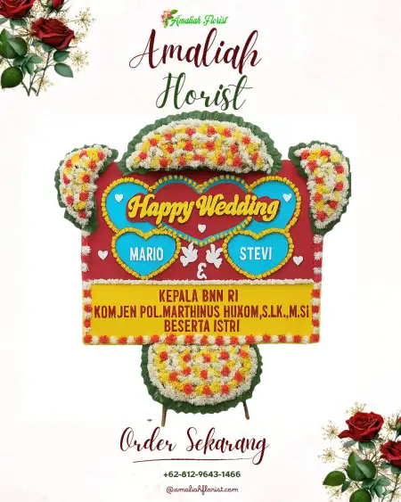 Papan Bunga Pernikahan Tulangan